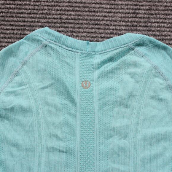 Lululemon Run Swiftly Tech Tee Women's 4 Teal Short Sleeve Seamless - Picture 5 of 5